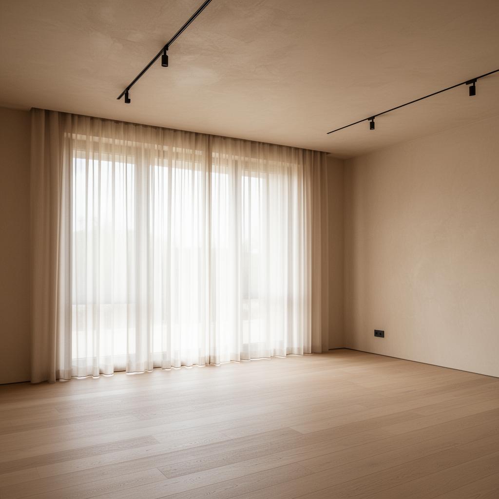 Empty room before virtual staging